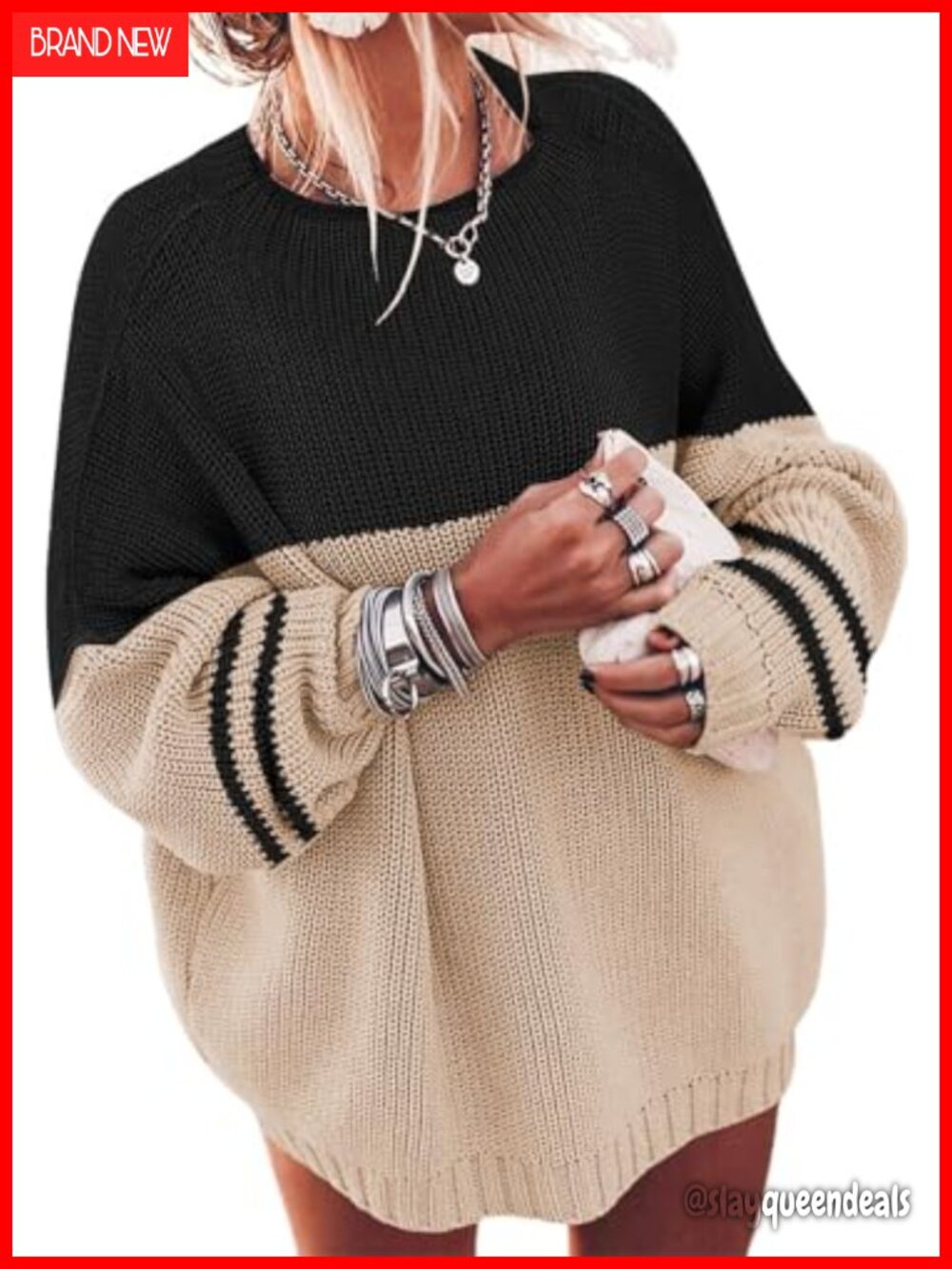 Women's Oversized Chunky Knit Sweater Batwing Long Sleeve Pullover